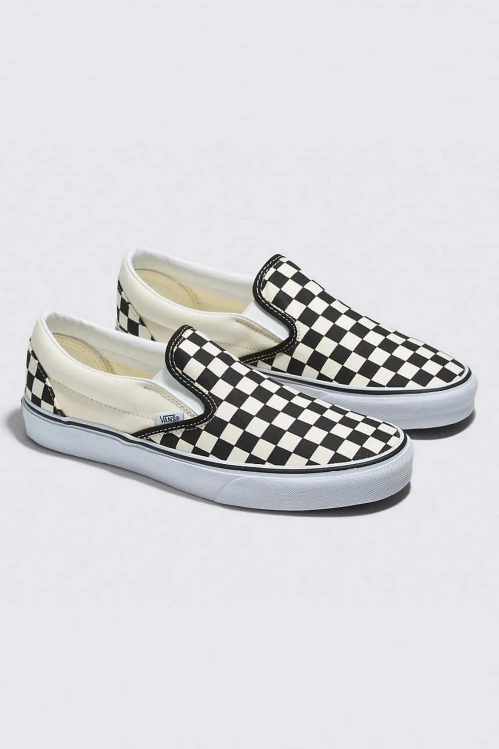 Vans Classic Slip-On Checkboard Shoes for Women in Black | VN000EYEBWW sold by Glik’s