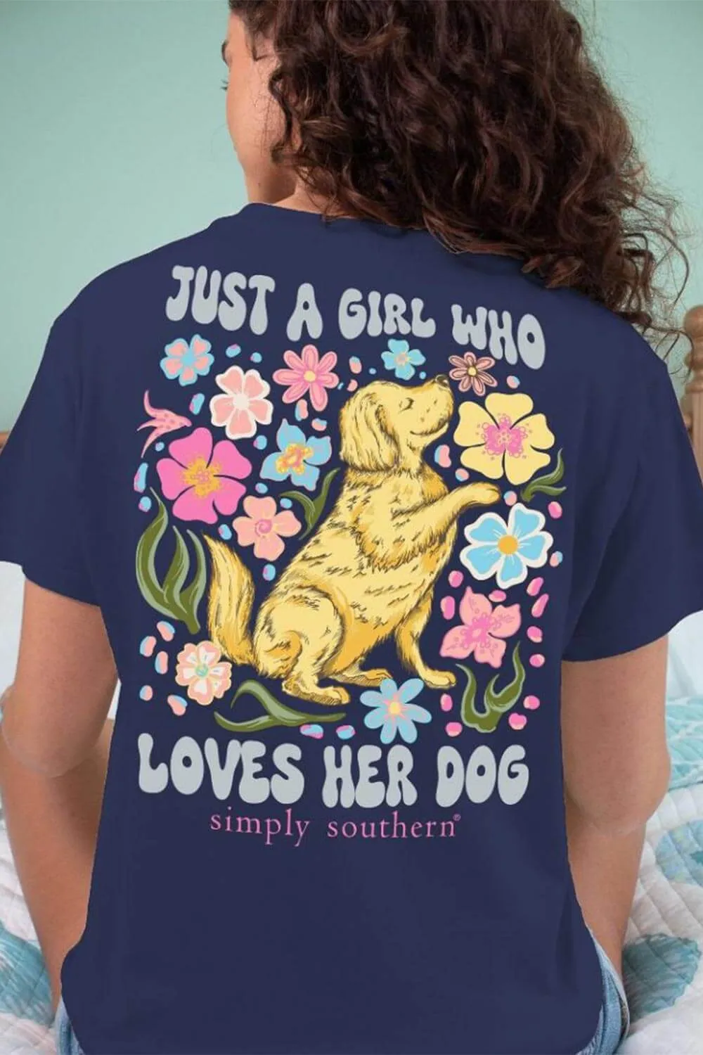 Simply Southern Loves Her Dog T-Shirt for Women in Navy | SS-LOVEDOG-NAVY sold by Glik’s