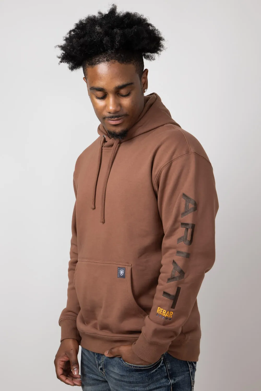Ariat Rebar Graphic Hoodie for Men in Aztec Brown | 10052863-AZTEC sold by Glik’s product image thumbnail 3