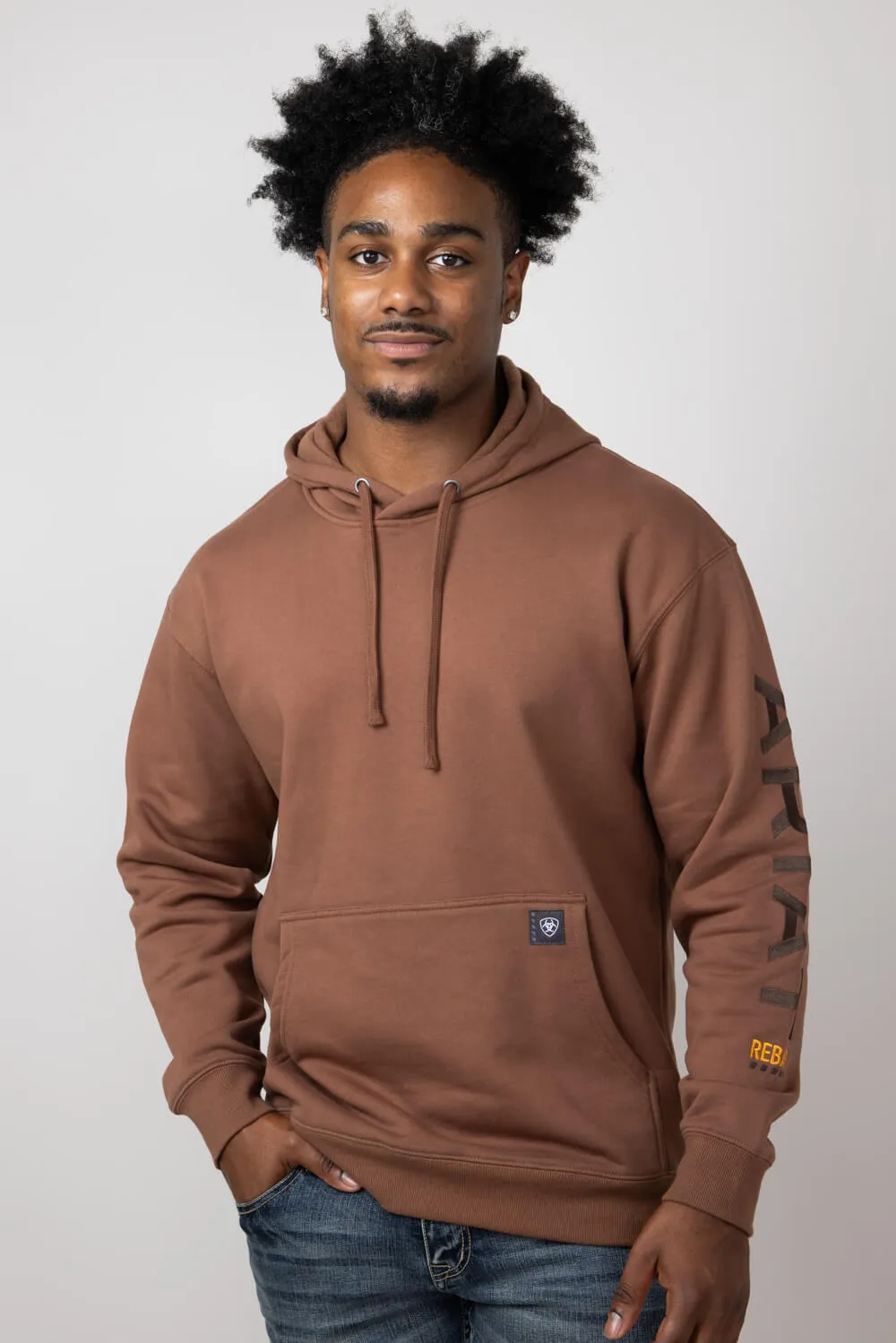 Ariat Rebar Graphic Hoodie for Men in Aztec Brown | 10052863-AZTEC sold by Glik’s