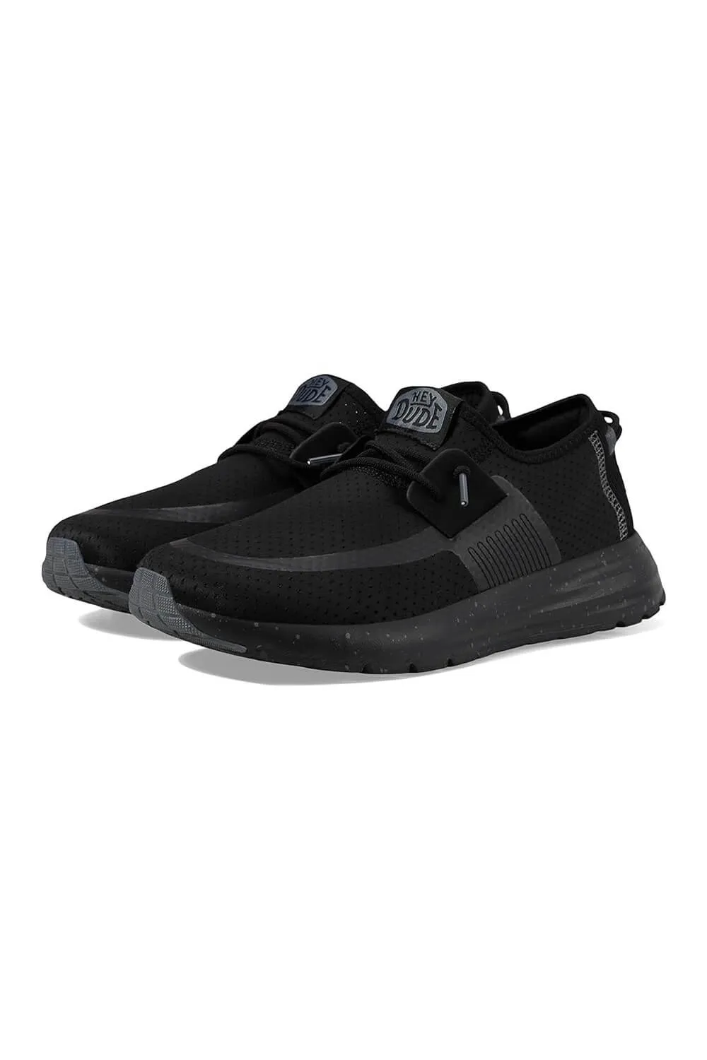 HEYDUDE Men’s Sirocco Perf Mesh Shoes in Black | 40967-060 sold by Glik’s