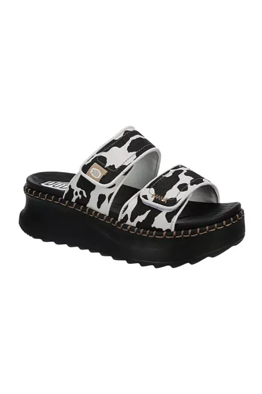HEYDUDE Delray Slide Whipstitch Sandals for Women in Black | 41762-0HO sold by Glik’s