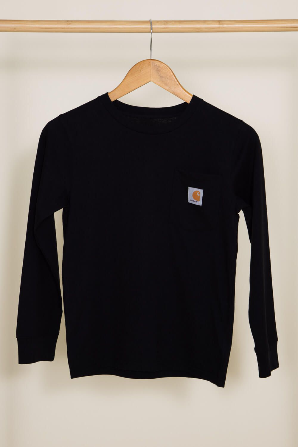 Carhartt Youth Pocket Logo Long-Sleeve T-Shirt for Boys in Black | CA6448-K01-BLK sold by Glik’s product image thumbnail 2
