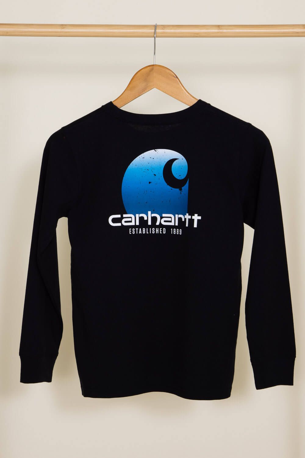 Carhartt Youth Pocket Logo Long-Sleeve T-Shirt for Boys in Black | CA6448-K01-BLK sold by Glik’s
