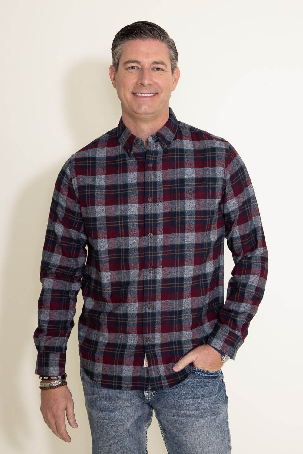 Weatherproof Vintage Flannel Shirt for Men in Red | F2385572GK-RHUBARB sold by Glik’s