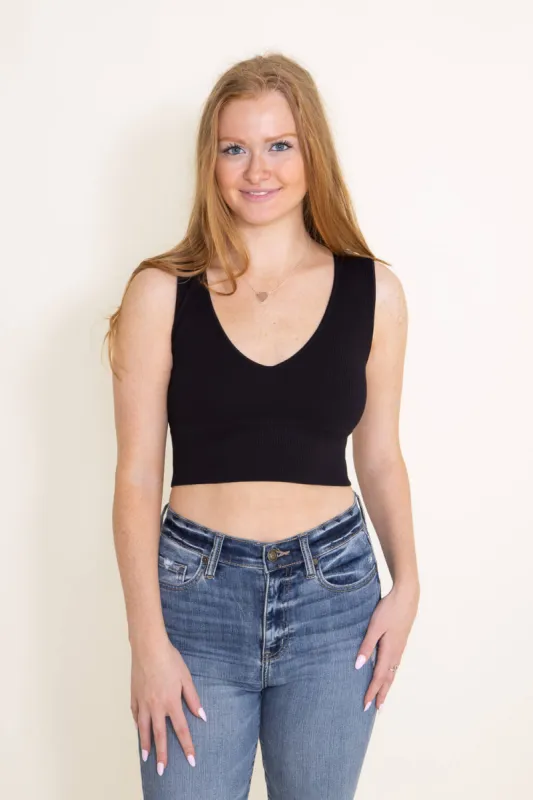 NikiBiki Plunge V-Neck Brami for Women in Black | NS7829-BLACK sold by Glik’s