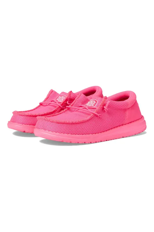 HEYDUDE Women’s Wendy Funk Mono Shoes in Electric Pink | 40065-6QQ sold by Glik’s