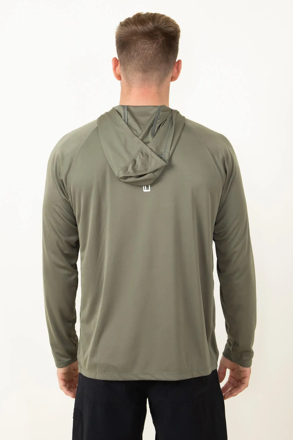 Huk Fishing Pursuit Vented Hoodie for Men in Green | H1200525-316-MOSS sold by Glik’s product image thumbnail 4