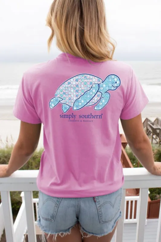 Simply Southern Tracking Preppy Turtle T-Shirt for Women in Pink | TRACK-SS-PREPPY-FNCYCNDY sold by Glik’s