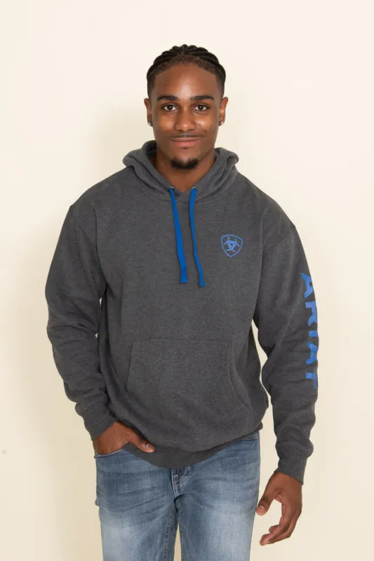 Ariat Logo Hoodie for Men in Grey | 10040816-CHARCOAL sold by Glik’s