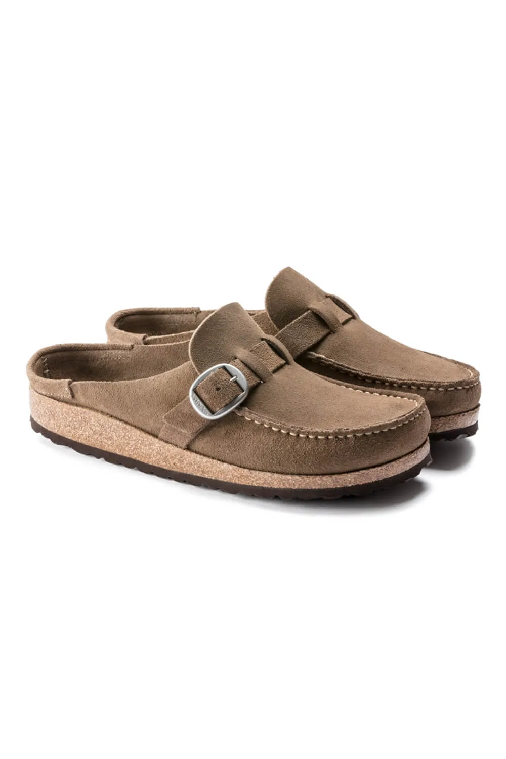 Birkenstock Buckley Suede Leather Mules for Women in Grey Taupe | 1019462 sold by Glik’s product image thumbnail 3