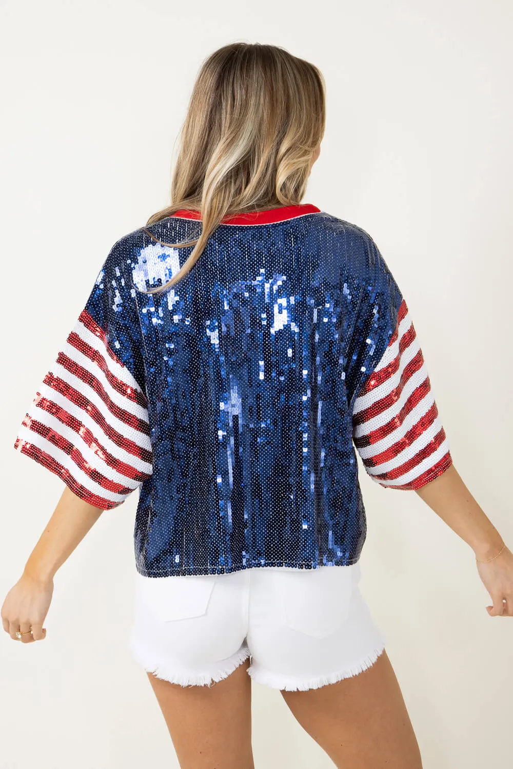 Simply Southern Sequin Top USA Shirt for Women in Red/Blue | PP-0124-TOP-SQN-USA sold by Glik’s product image thumbnail 3