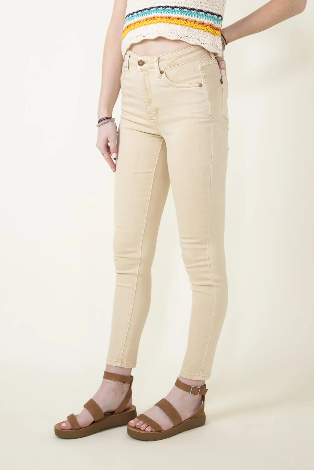 Judy Blue High Rise Tummy Control Skinny Jeans for Women in Bone | 88845REG sold by Glik’s product image thumbnail 3