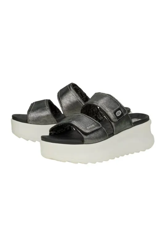HEYDUDE Delray Slide Classic Sandals for Women in Black | 41760-0HT sold by Glik’s