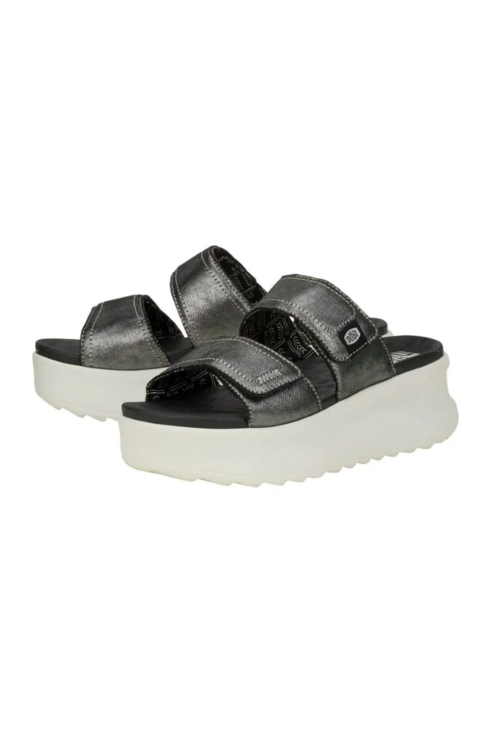 HEYDUDE Delray Slide Classic Sandals for Women in Black | 41760-0HT sold by Glik’s