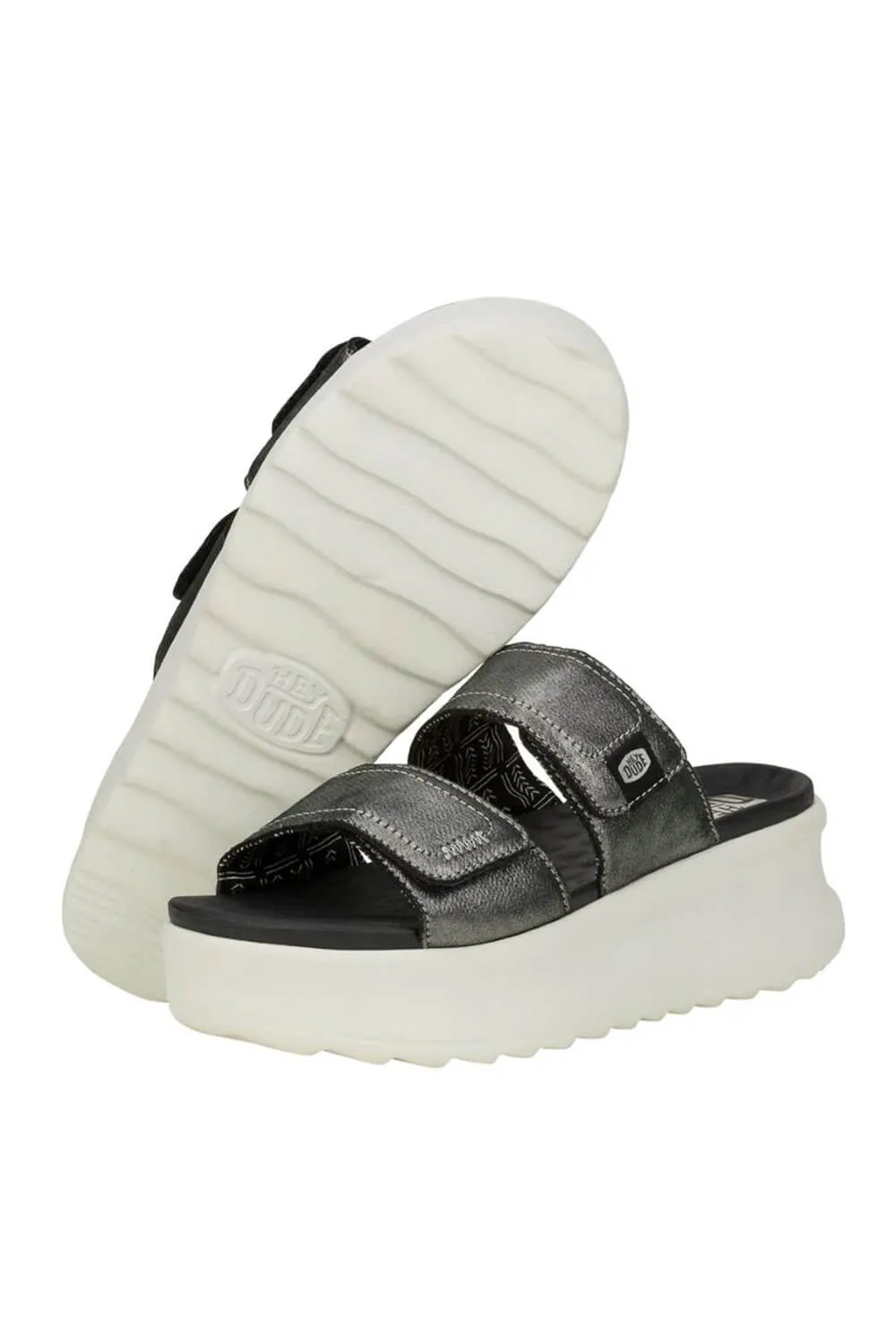 HEYDUDE Delray Slide Classic Sandals for Women in Black | 41760-0HT sold by Glik’s product image thumbnail 4