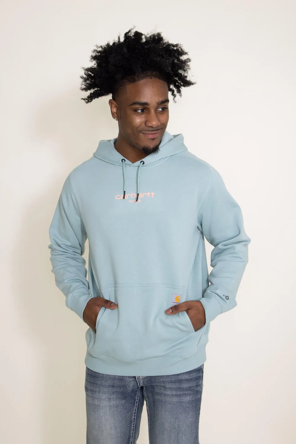 Carhartt Lightweight Hoodie for Men in Surf Blue | 105569-HA4 sold by Glik’s product image thumbnail 4