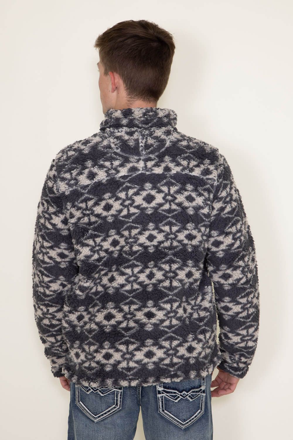 Sherpa Quarter Zip for Men in Grey | VIJ122522-GRYMULTI sold by Glik’s product image thumbnail 2