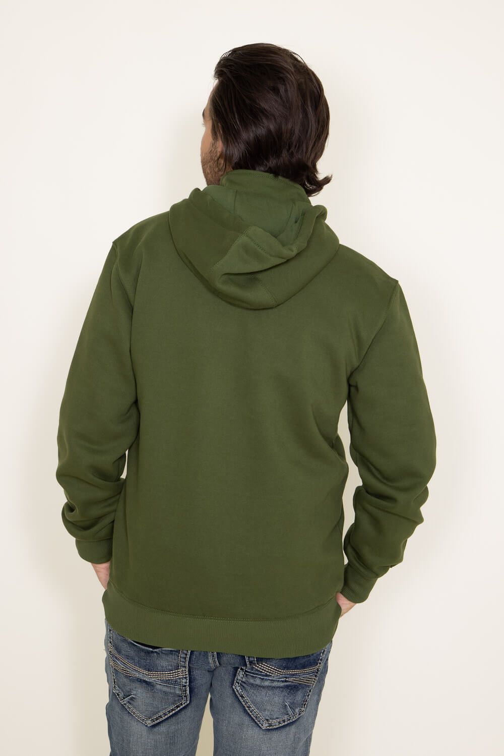Carhartt Rain Defender Loose Fit Heavyweight Hooded Quarter Zip for Men in Dark Green | 100617-GD3 sold by Glik’s product image thumbnail 4