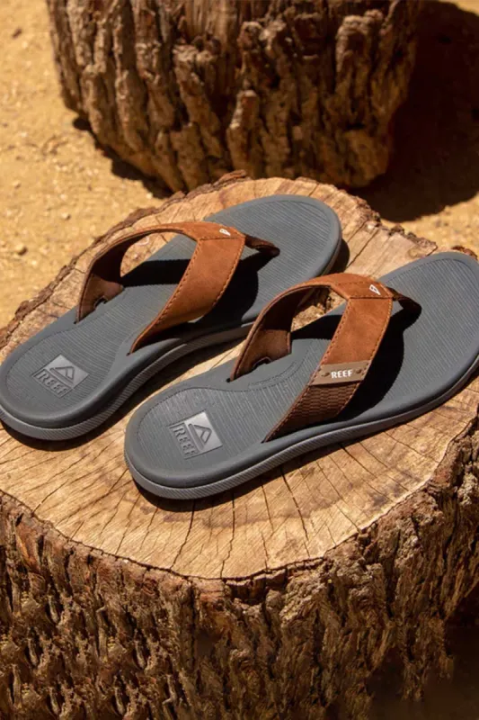 Reef Cushion Santa Ana Flip-Flops for Men in Grey/Tan | CI5835 made by Reef