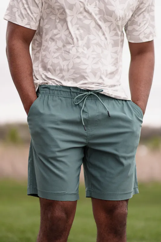 Copper & Oak Tech Pull On Shorts for Men in Green | K2S510-326SEAPINE sold by Glik’s