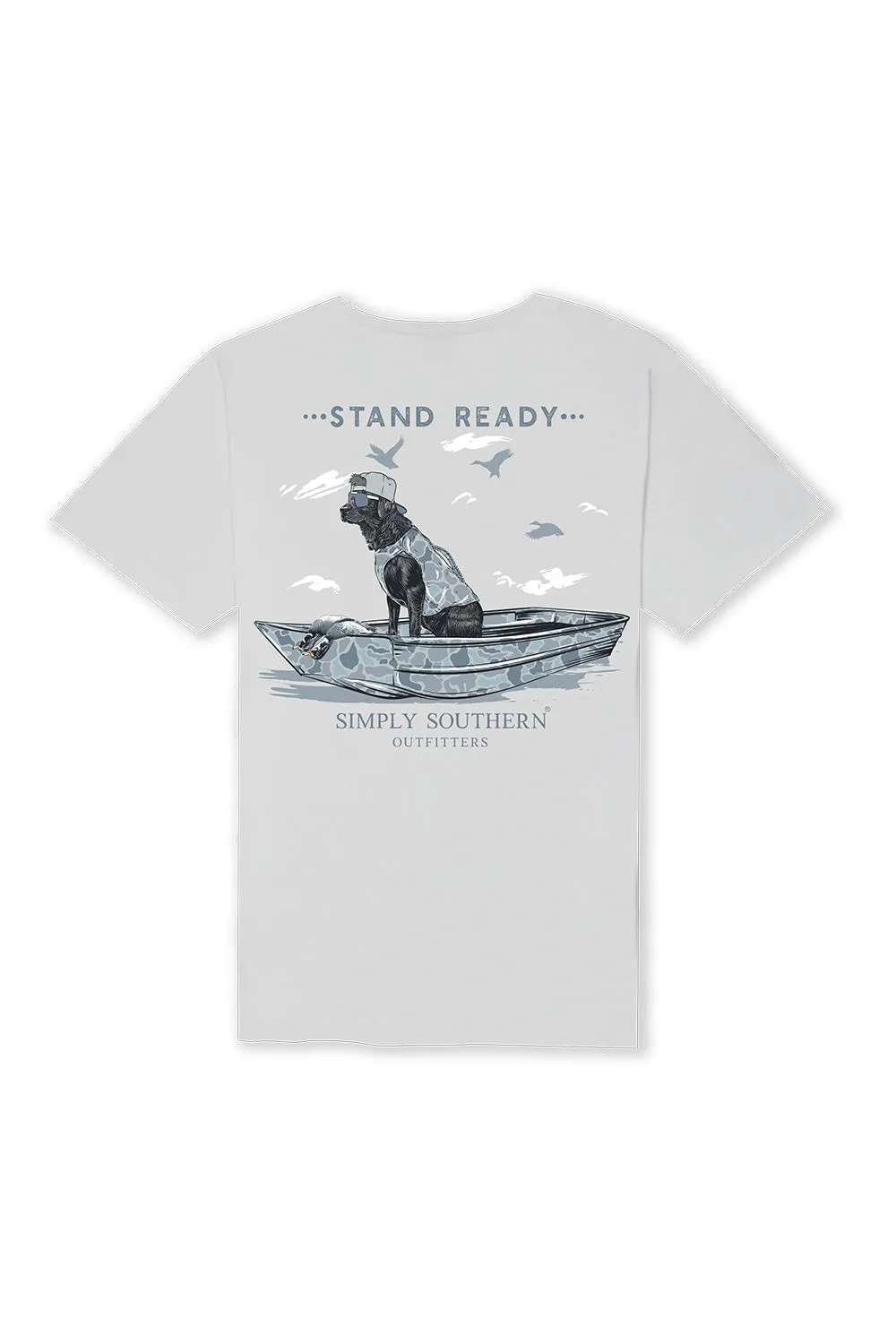 Simply Southern Dog Boat T-Shirt for Men in Light Grey | MN-SS-STAND-WHITEWATER-S sold by Glik’s product image thumbnail 3