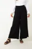 Smocked Waist Beach Pants for Women in Black | NP70125-BLK sold by Glik’s