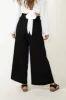 Smocked Waist Beach Pants for Women in Black | NP70125-BLK sold by Glik’s