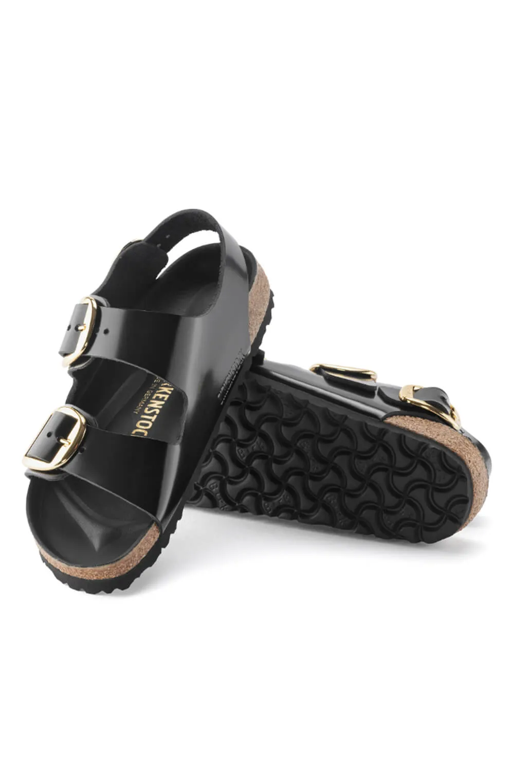 Birkenstock Milano Big Buckle Sandals for Women in High Shine Black | 1024211 sold by Glik’s product image thumbnail 4
