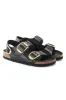 Birkenstock Milano Big Buckle Sandals for Women in High Shine Black | 1024211 sold by Glik’s