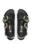 Birkenstock Milano Big Buckle Sandals for Women in High Shine Black | 1024211 sold by Glik’s