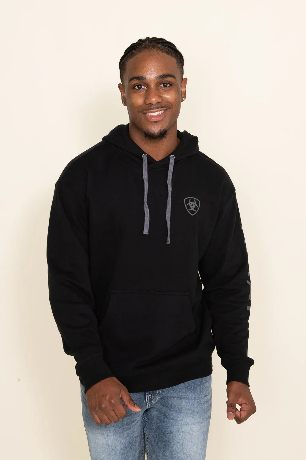 Ariat Logo Hoodie for Men in Black | 10040815-BLACK sold by Glik’s product image thumbnail 4