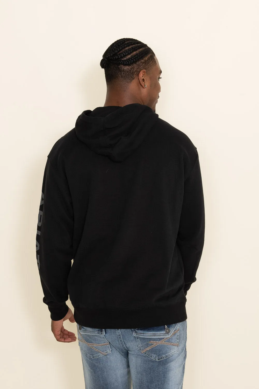 Ariat Logo Hoodie for Men in Black | 10040815-BLACK sold by Glik’s product image thumbnail 2