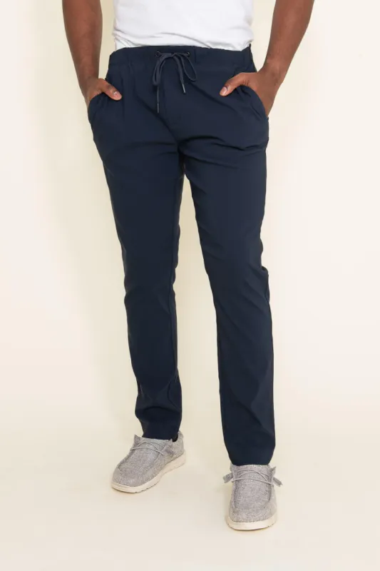 Copper & Oak Elastic File Tech Jogger Pants for Men in Navy | K2S4164-DKSAPPHIRE sold by Glik’s