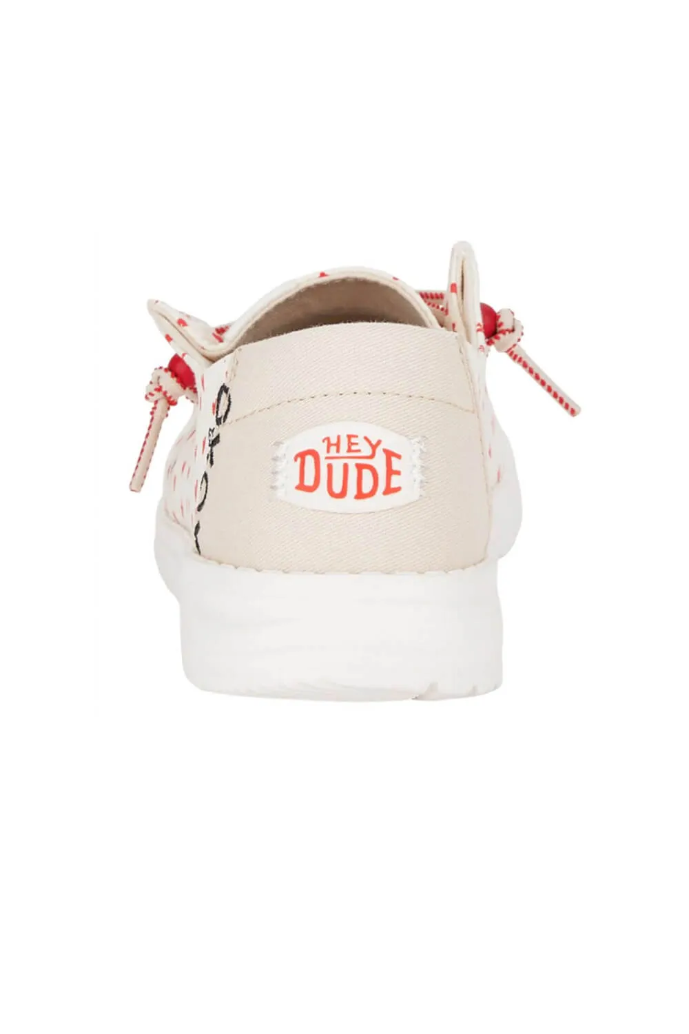 HEYDUDE Women’s Wendy Hearts Shoes in White/Red | 40733-119 sold by Glik’s product image thumbnail 5