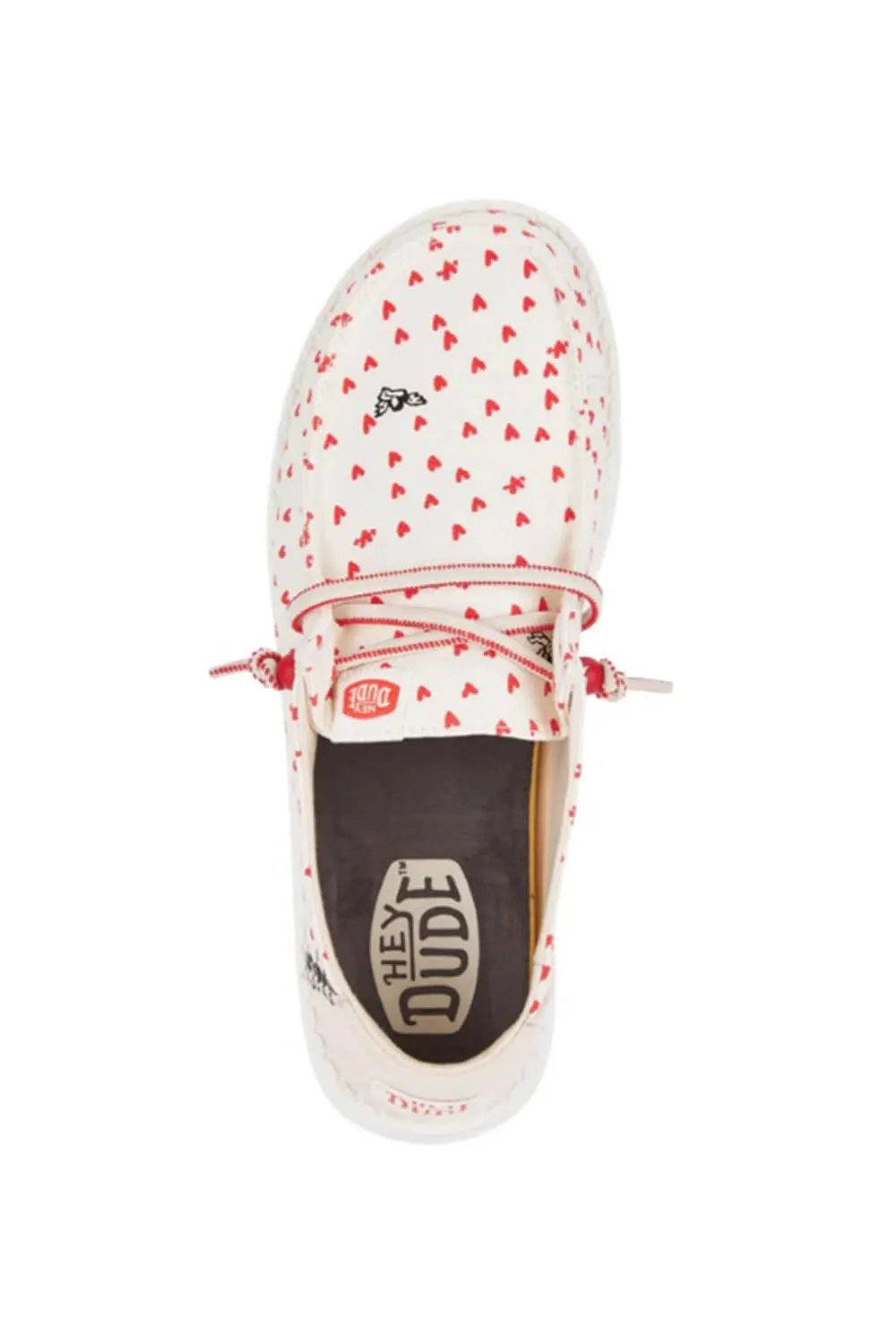 HEYDUDE Women’s Wendy Hearts Shoes in White/Red | 40733-119 sold by Glik’s product image thumbnail 3