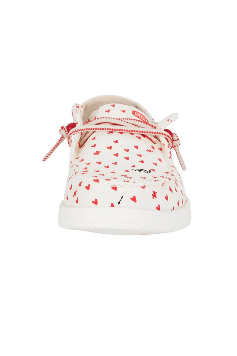 HEYDUDE Women’s Wendy Hearts Shoes in White/Red | 40733-119 sold by Glik’s product image thumbnail 4