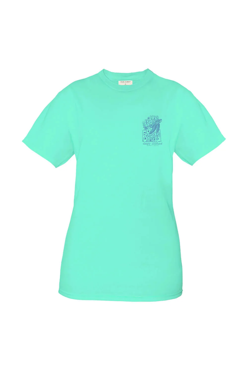 Simply Southern Youth Tracking Grow with the Flow Turtle T-Shirt for Girls in Sea Green | YTH-TRACK-SS-FLOW-SEA sold by Glik’s product image thumbnail 2