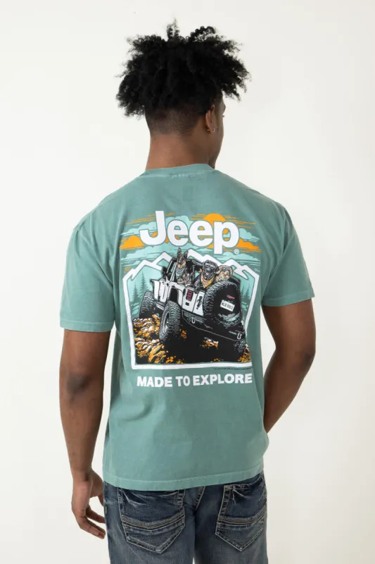 Jeep Off Road Trip T-Shirt in Green | 3772-GREEN sold by Glik’s