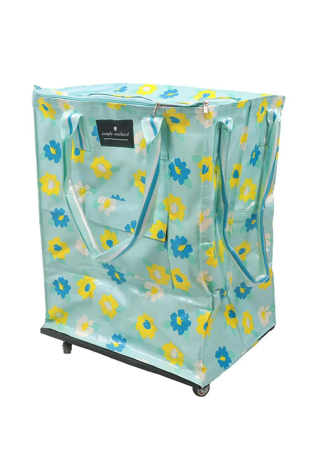 Simply Southern Rolling Tote Bag in Teal Flower | 0124-BAG-ROLLTOTE-FLWR sold by Glik’s product image thumbnail 2