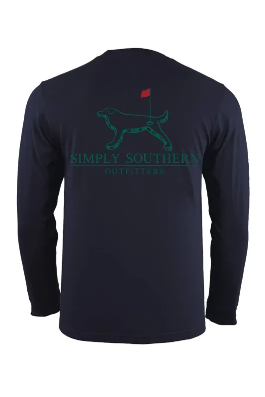 Simply Southern XXL Long Sleeve Golf Dog T-Shirt for Men in Night Sky | ULS-GOLF-NIGHTSKY-XXL sold by Glik’s
