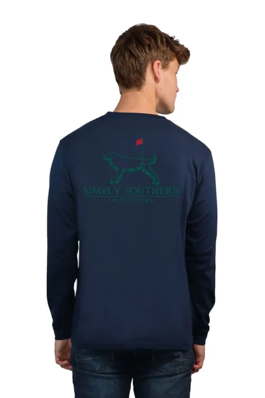 Simply Southern Long Sleeve Golf Dog T-Shirt for Men in Night Sky | ULS-GOLF-NIGHTSKY sold by Glik’s