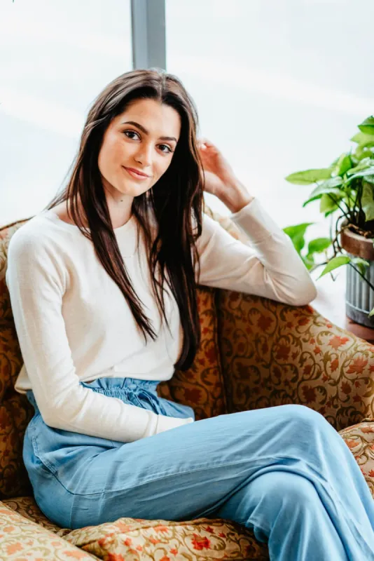 Basic Long Sleeve Top for Women in Oatmeal | 63670-OATMEAL sold by Glik’s