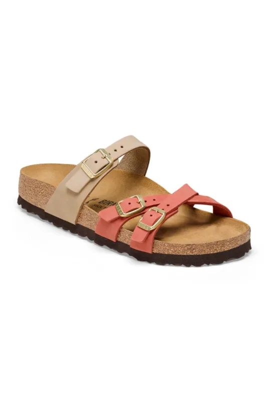 Birkenstock Franca Nubuck Leather Sandals for Women in Mars Red/Sandcastle | 1025770 sold by Glik’s