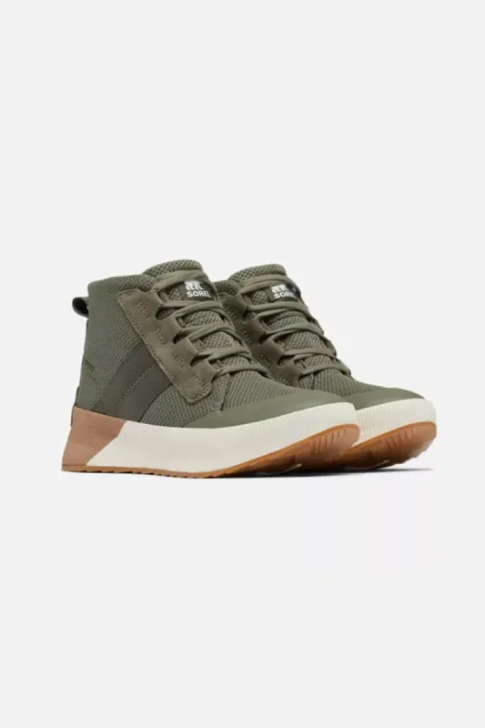 Sorel Out N About Mid Sneakers for Women in Green | 2009361-397 sold by Glik’s