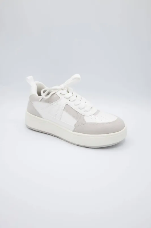 MIA Dice Platform Sneakers for Women in White | GS1246013-WHT/OFFWHT sold by Glik’s