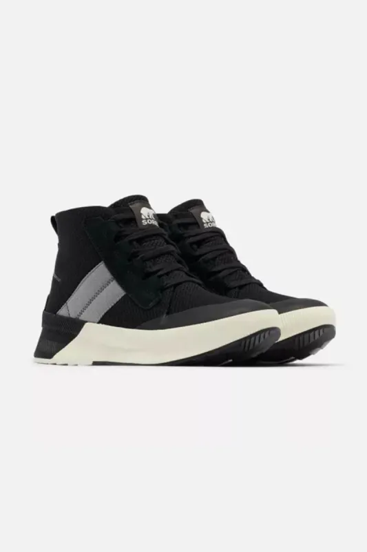 Sorel Out N About Mid Sneakers for Women in Black | 2009361-010 sold by Glik’s