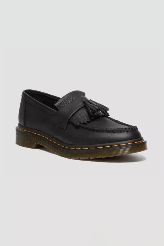 Dr. Martens Adrian Virginia Leather Tassel Loafers for Women in Black | 22760001 sold by Glik’s
