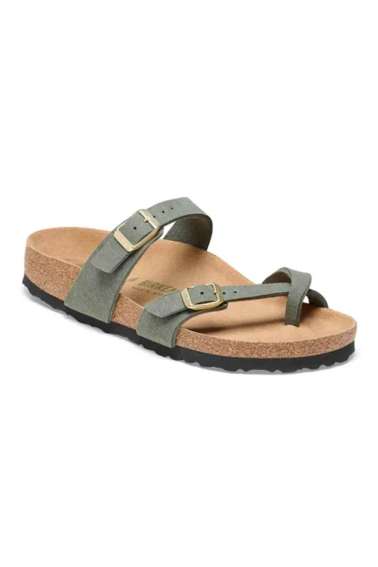 Birkenstock Mayari Vegan Sandals for Women in Soft Birki Vegan Thyme | 1025484 sold by Glik’s
