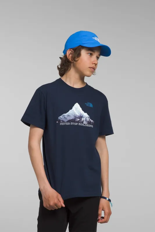 The North Face Youth Graphic T-Shirt for Boys in Summit Navy | NF0A82T8-8K2 sold by Glik’s